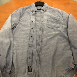 Urban Outfitters CPO Faded Blue Knit Button Down